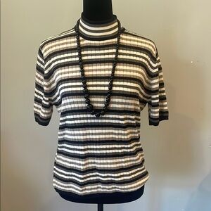 Striped Black and White Women's sweater